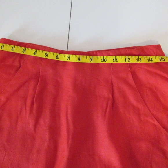 August Silk Red 100% silk skirt - Picture 11 of 12